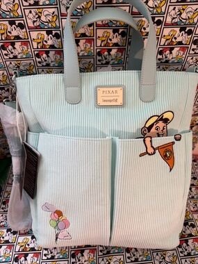Loungefly Disney Pixar Up Russell Peeking Pocket Corduroy Tote NWT Exclus 2026